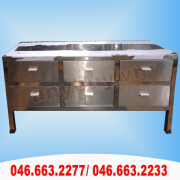 Bàn inox có 6 ngăn kéo