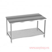 Bàn inox  có 1 giá để đồ