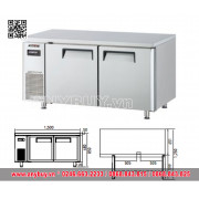 Bàn đông inox TURBO AIR 2 cánh KUF15-2 Bàn đông inox TURBO AIR 2 cánh KUF15-2