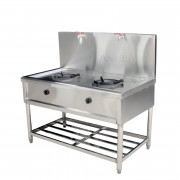 Bếp Á công nghiệp 2 họng dùng gas có vòi nước Bếp Á công nghiệp 2 họng dùng gas có vòi nước