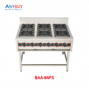 Bếp âu 6 họng dùng gas chân cao BAA-6NFS Bếp âu 6 họng dùng gas chân cao BAA-6NFS