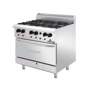 Bếp âu Berjaya 6 họng gas có lò nướng DRO6-17 Bếp âu Berjaya 6 họng gas có lò nướng DRO6-17