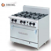 Bếp âu 6 họng gas có lò nướng DRO-6L Bếp âu 6 họng gas có lò nướng DRO-6L