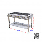 Bếp giàn gas công nghiệp 1 to 6 nhỏ BG-07N Bếp giàn gas công nghiệp 1 to 6 nhỏ BG-07N