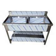 Chậu rửa inox công nghiệp 2 hố Chậu rửa inox công nghiệp 2 hố