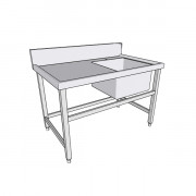 Bàn inox 1 hố chậu 