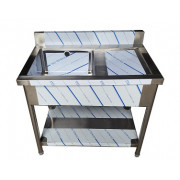 Chậu rửa inox công nghiệp 1 hố mặt ra đồ Chậu rửa inox công nghiệp 1 hố mặt ra đồ