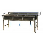 Bàn Inox 3 hố chậu Bàn Inox 3 hố chậu