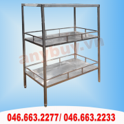 Giá để đồ inox phẳng 3 tầng
