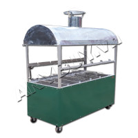 Lò quay vịt nướng than hoa 2 tầng 10 xiên