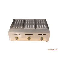 Máy làm bánh nhân bạch tuộc takoyaki 3 bếp dùng gas YE-65.R