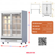 Tủ mát đứng 2 cánh kính MDQ-2K1100 Tủ mát đứng 2 cánh kính MDQ-2K1100
