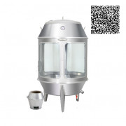 Lu quay gà vịt nướng inox phi 80 kính