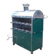 Lò quay vịt nướng than hoa 2 tầng 8 xiên quây kín LV-8N2Mv4