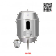 Lu quay gà vịt nướng inox phi 90 Lu quay gà vịt nướng inox phi 90