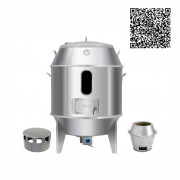 Lu quay vịt nướng inox phi 80 dùng gas Lu quay vịt nướng inox phi 80 dùng gas