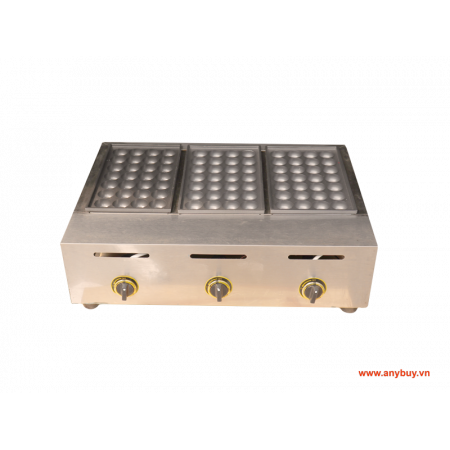 Máy làm bánh nhân bạch tuộc takoyaki 3 bếp dùng gas YE-65.R