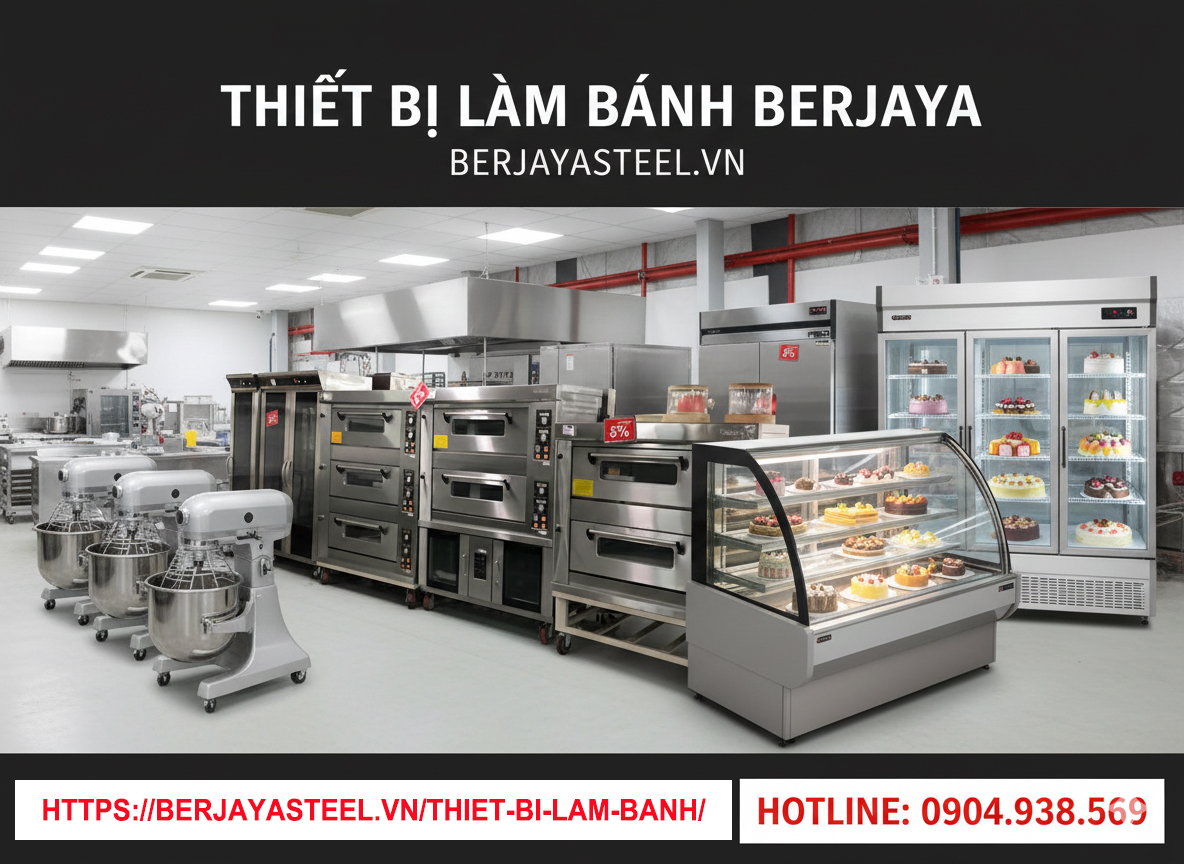 Vai trò "Thiết bị làm bánh Berjaya" đối với tiệm bánh và quầy bar