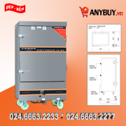 Tủ nấu cơm điện gas 10 khay