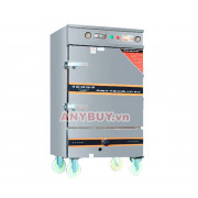 Tủ nấu cơm điện aptomat 12 khay kết hợp gas